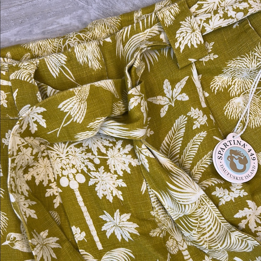Spartina 449 Yellow Floral Wide Leg Pants - Picture 4 of 5